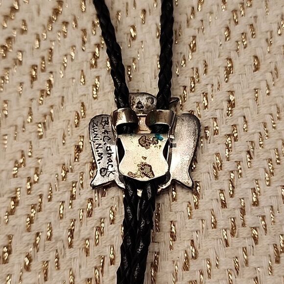 Vintage Thunderbird Bolo Tie with Turquoise and other natural stones B&C shack - Picture 3 of 3
